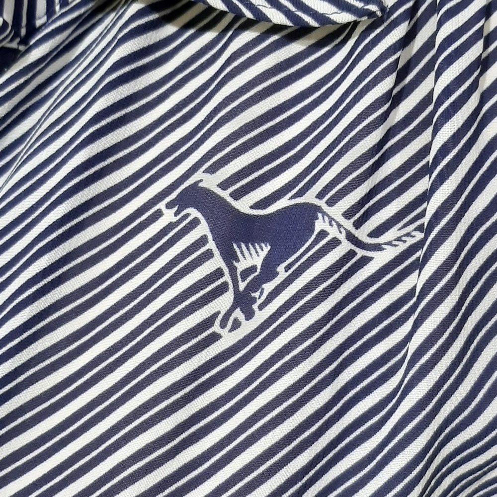 Vintage Blue and White Fit and Flare Dress | Size 12/14 - Picture 4 of 11
